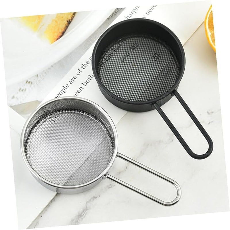 Stainless Steel Flour Sifter 2 Pack With Handle Fine Mesh Baking Tool For Sugar Salt - Image 3